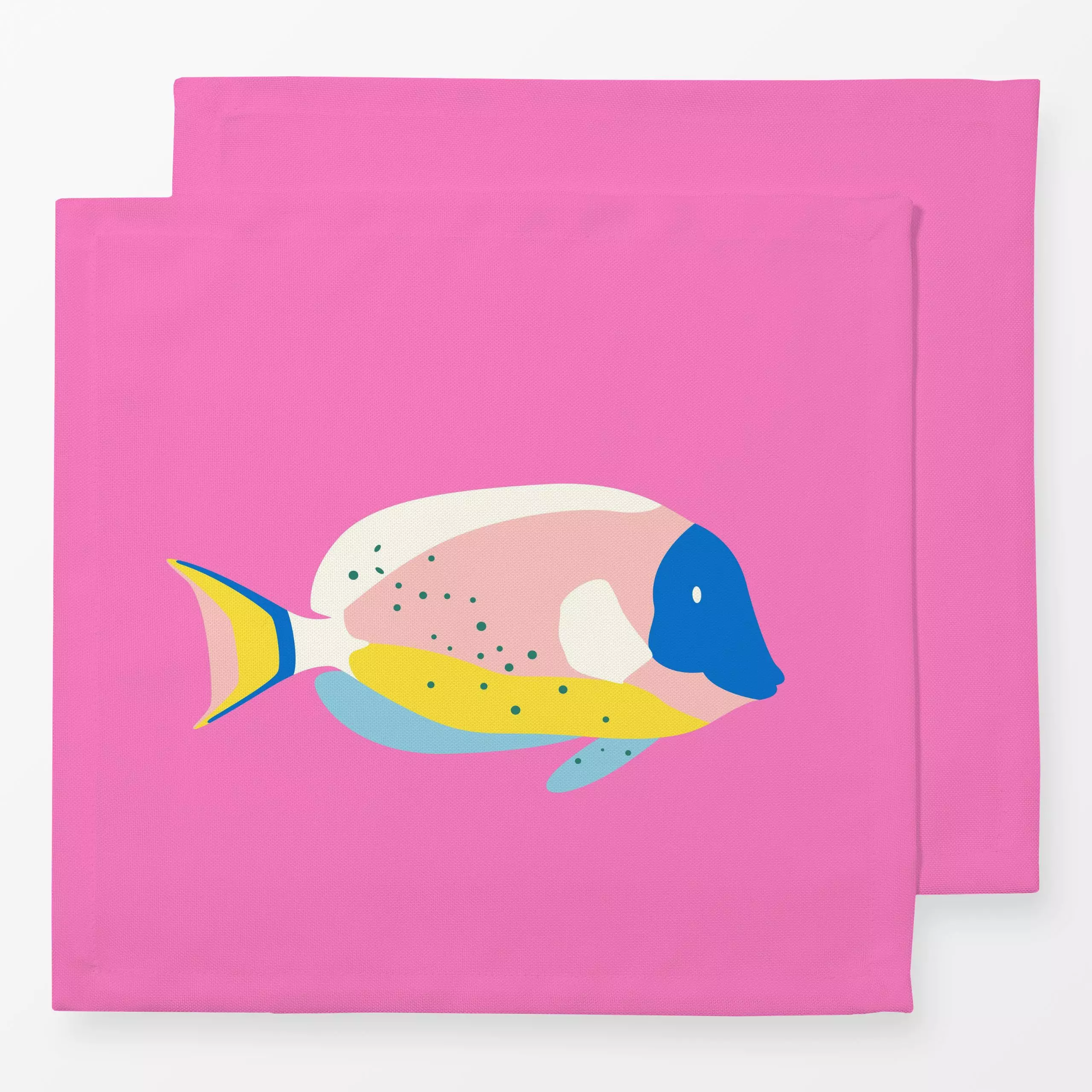 Servietten Funky Fish pink - Kinderzimmer & Motive für Kinder, Tiere - von „Jana Moßmann"; Muster, Meerestiere, Fische, graf...