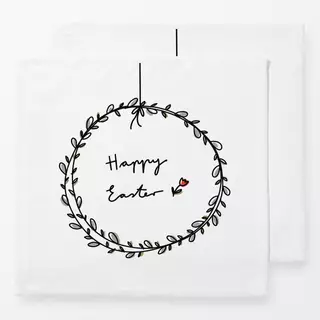 Servietten Happy Easter Kranz