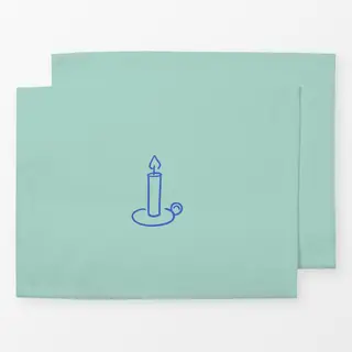 Tischset Candle Light mint green