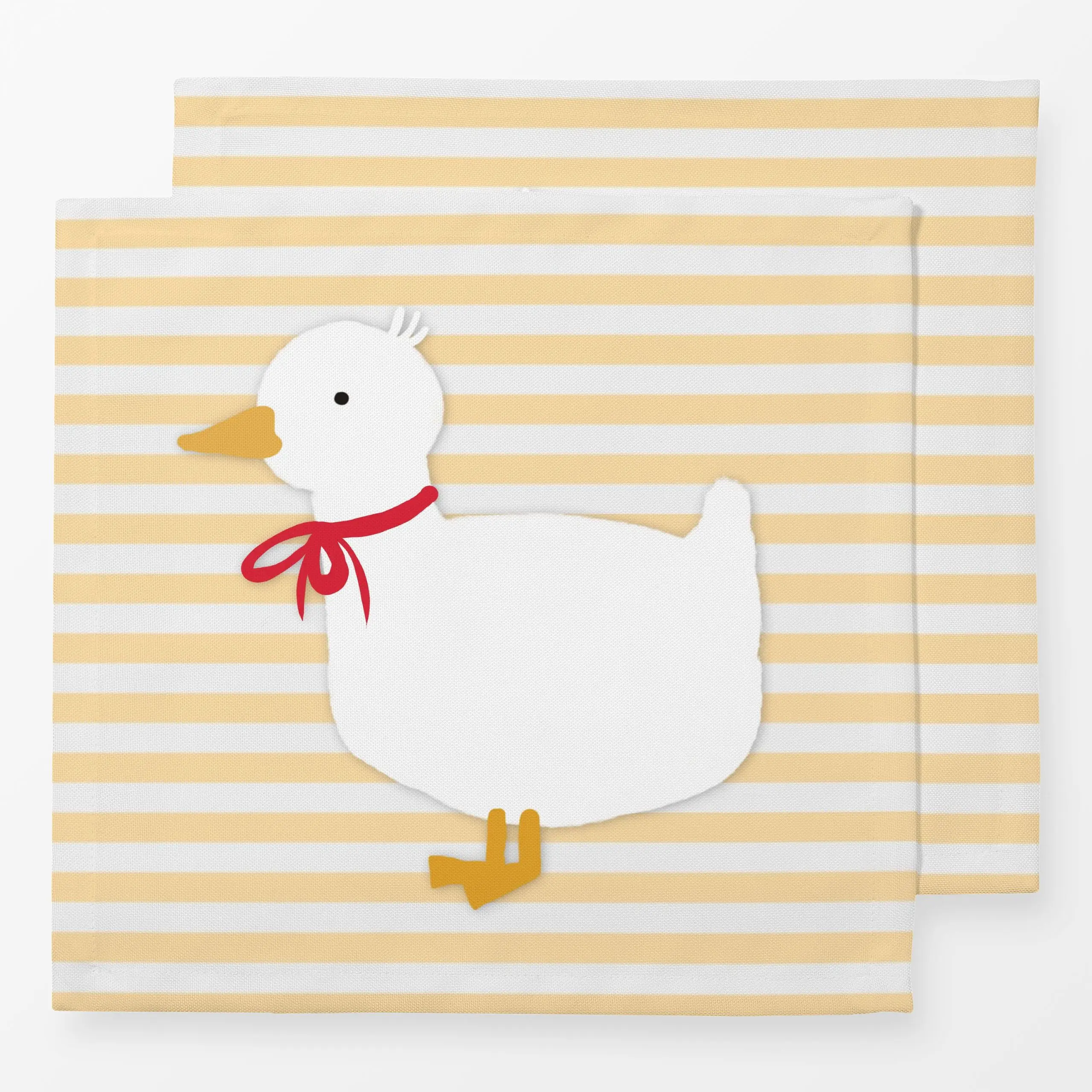 Servietten Kleine Ente Gelbe Streifen - Kinderzimmer & Motive für Kinder, Ostern - von „Monika Strigel"; Ente, Gans, niedlic...