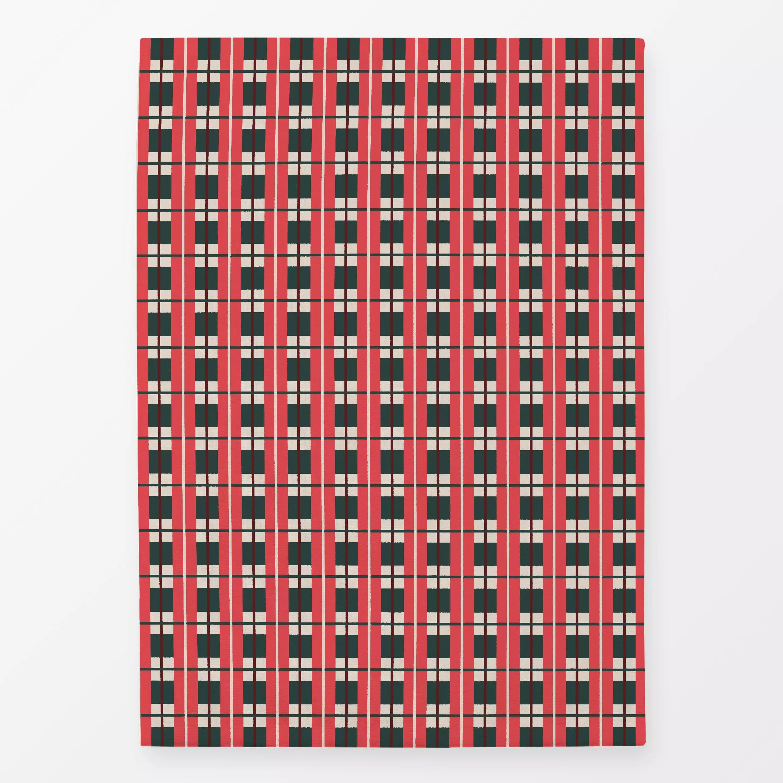 Geschirrtücher Karo rot grün - Weihnachten, Winter, Symbole & Muster - von „Janna Schipper"; Weihnachten, Winter, Karo, Weih...