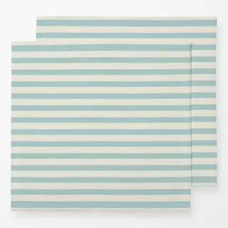 Servietten Querstreifen icy türkis blau