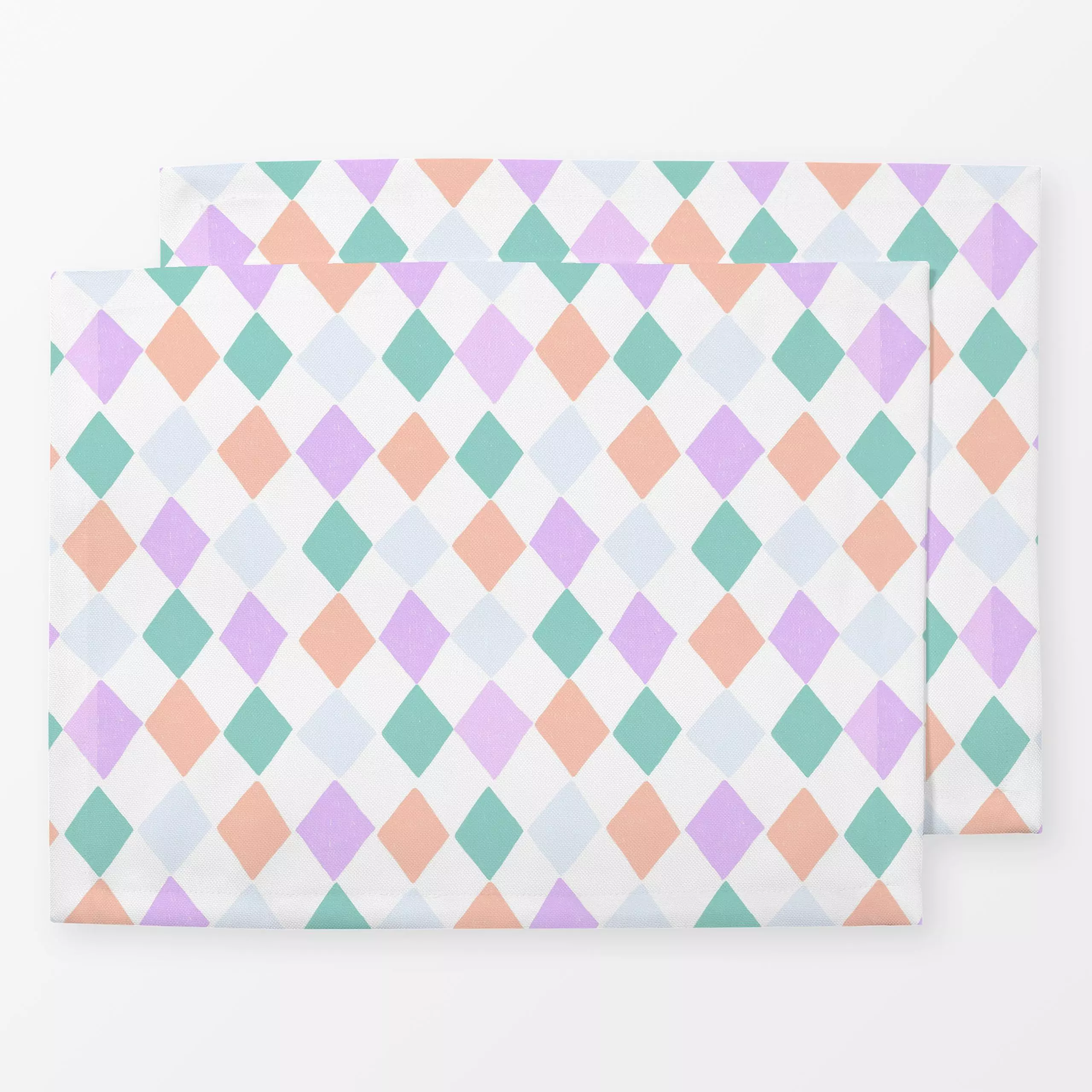 Tischset Vintage Karo Bunt - Sommer, Symbole & Muster, Retro & Vintage - von „Studio ROSAGRAU"; hippie, Muster, Illustration...