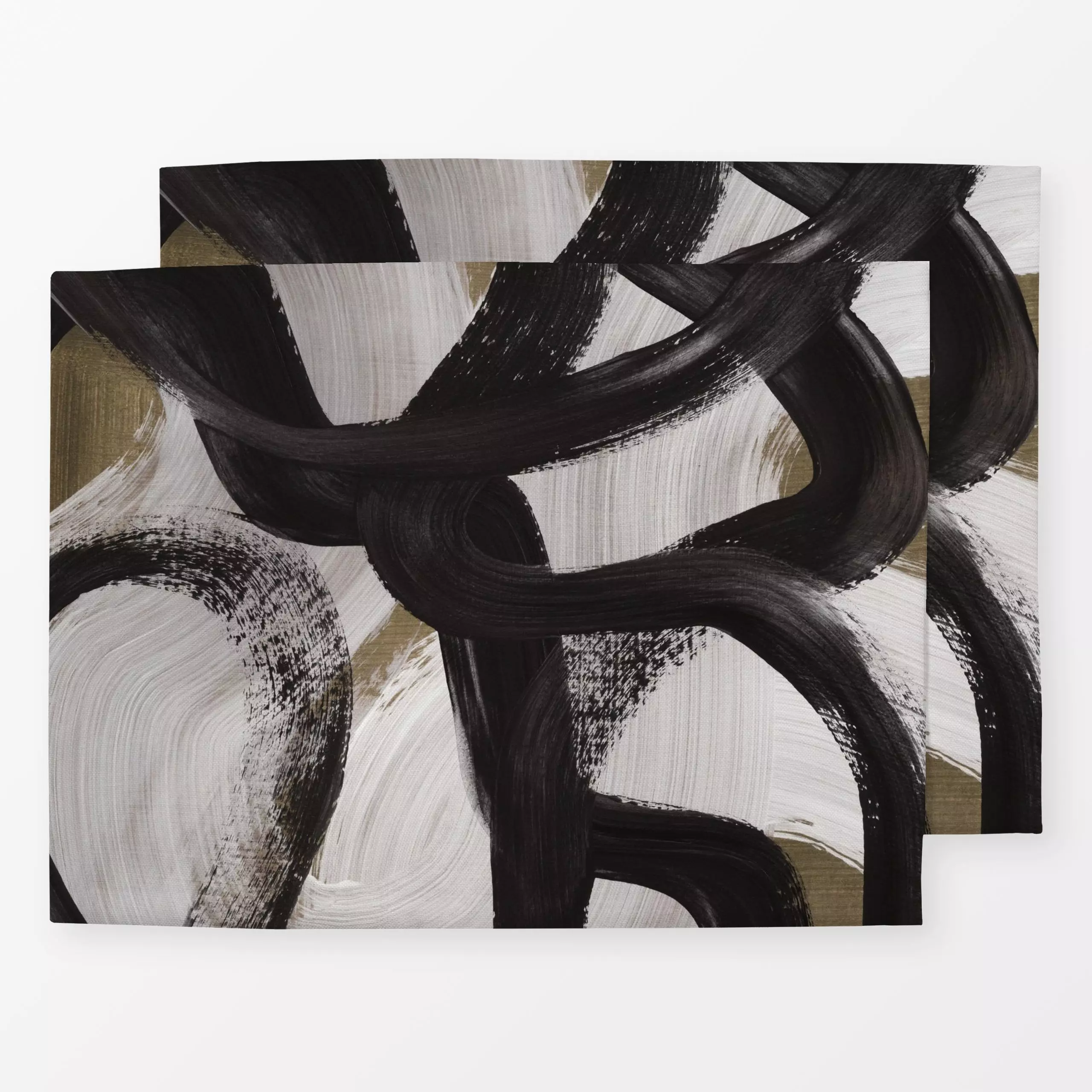 Tischset Abstract Brush Strokes 127X - Symbole & Muster - von „Mareike Böhmer"; Wasserfarben, Textur, minimal, linie, abstra...