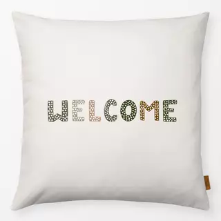 Kissen Welcome grün