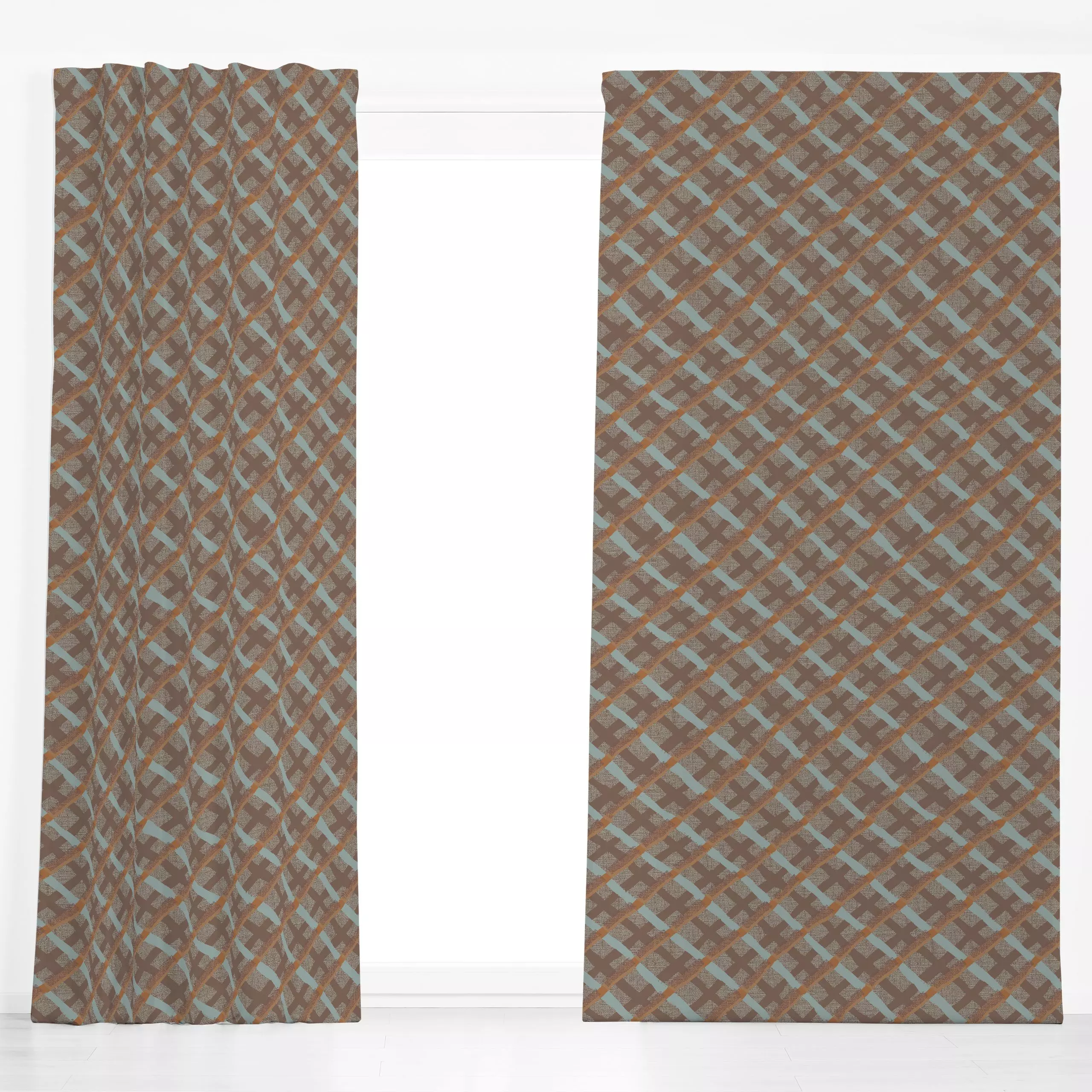 Dekovorhang OASIS PLAID - Symbole & Muster - von „Julia Schumacher"; marrakesch, boho, Streifen, Karo, kariert, Bohemian, ge...