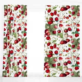 Dekovorhang Erdbeer Garten