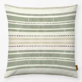 Kissen Rustic Linen Stripes green