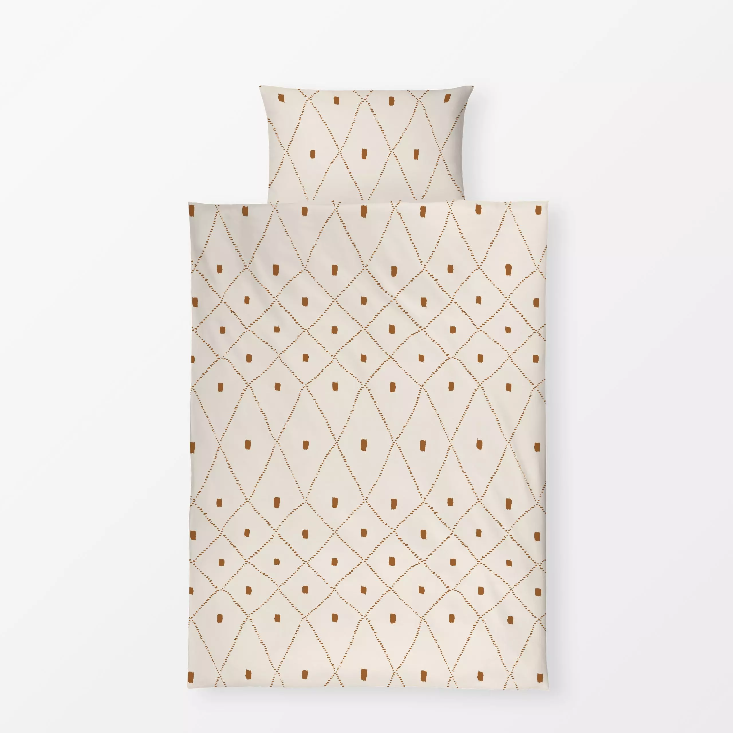 Bettwäsche Rombos tierra - Symbole & Muster - von „Julia Schumacher"; marrakesch, marrokko, boho, hippie, Muster, Textur, mi...
