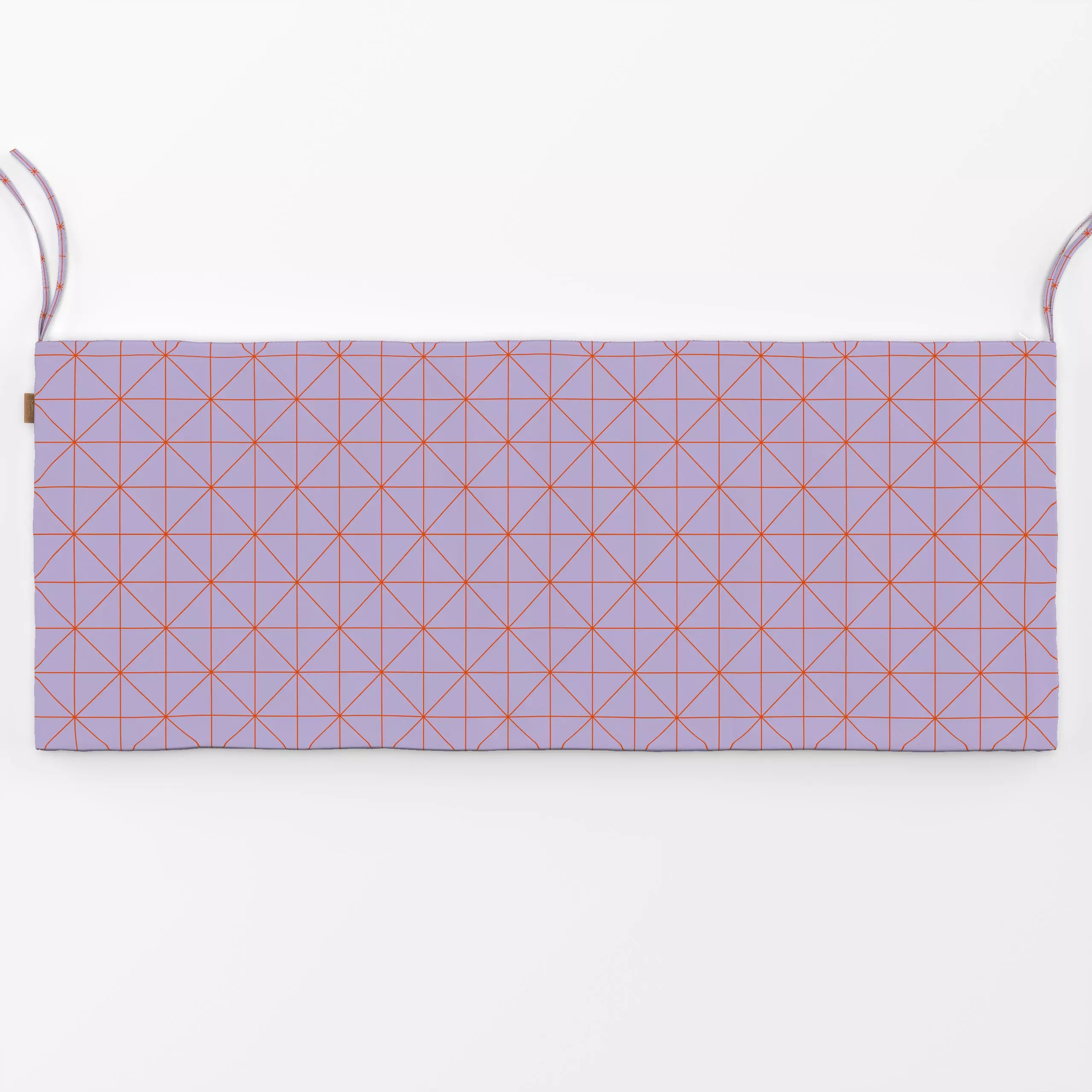 Bankauflage Karomuster lila orange - Sommer, Symbole & Muster - von „Carolin Vonhoff"; Muster, Kinder, Linien, kleingemuster...