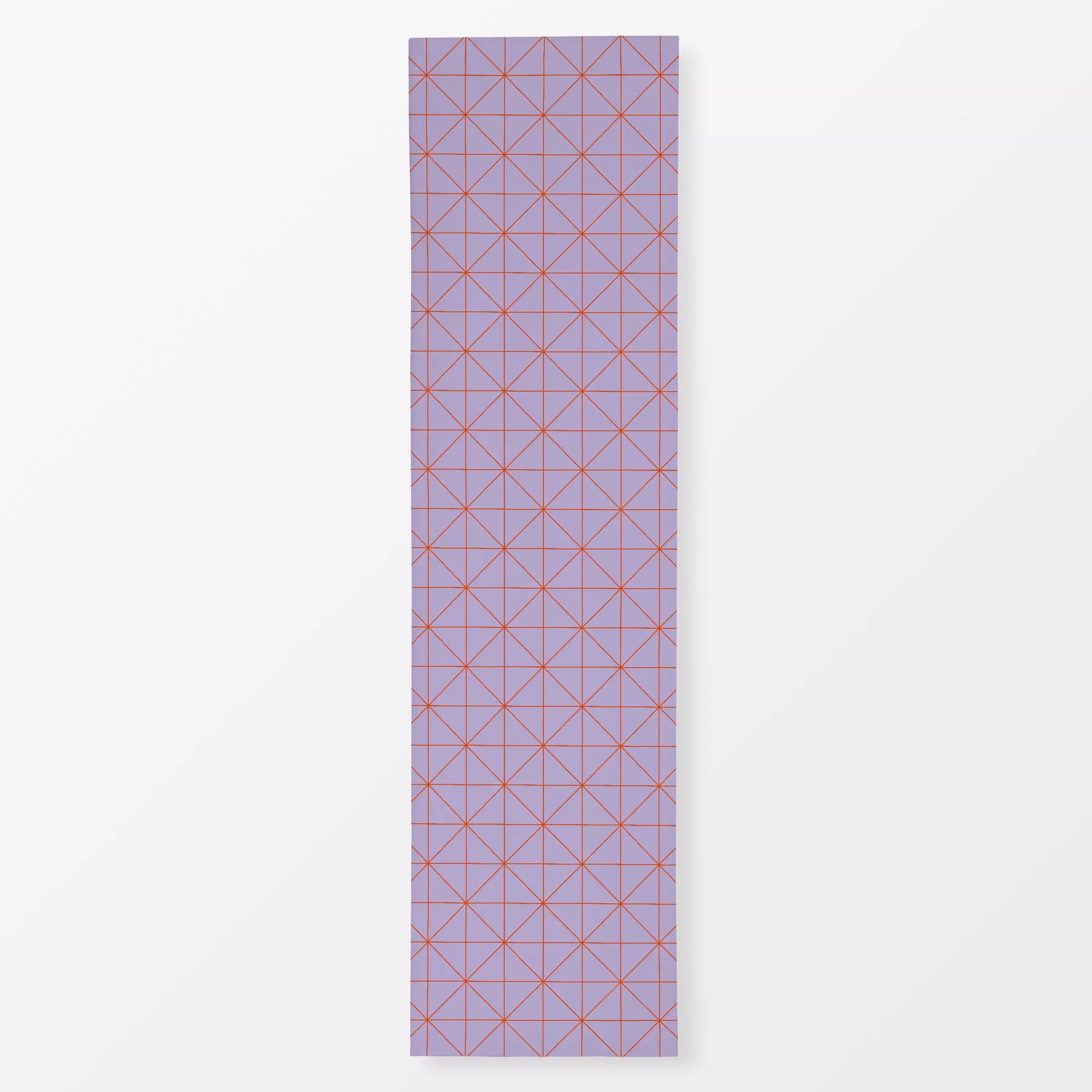 Tischläufer Karomuster lila orange, gemustert, fürs Kinderzimmer, Sommer, von Carolin Vonhoff