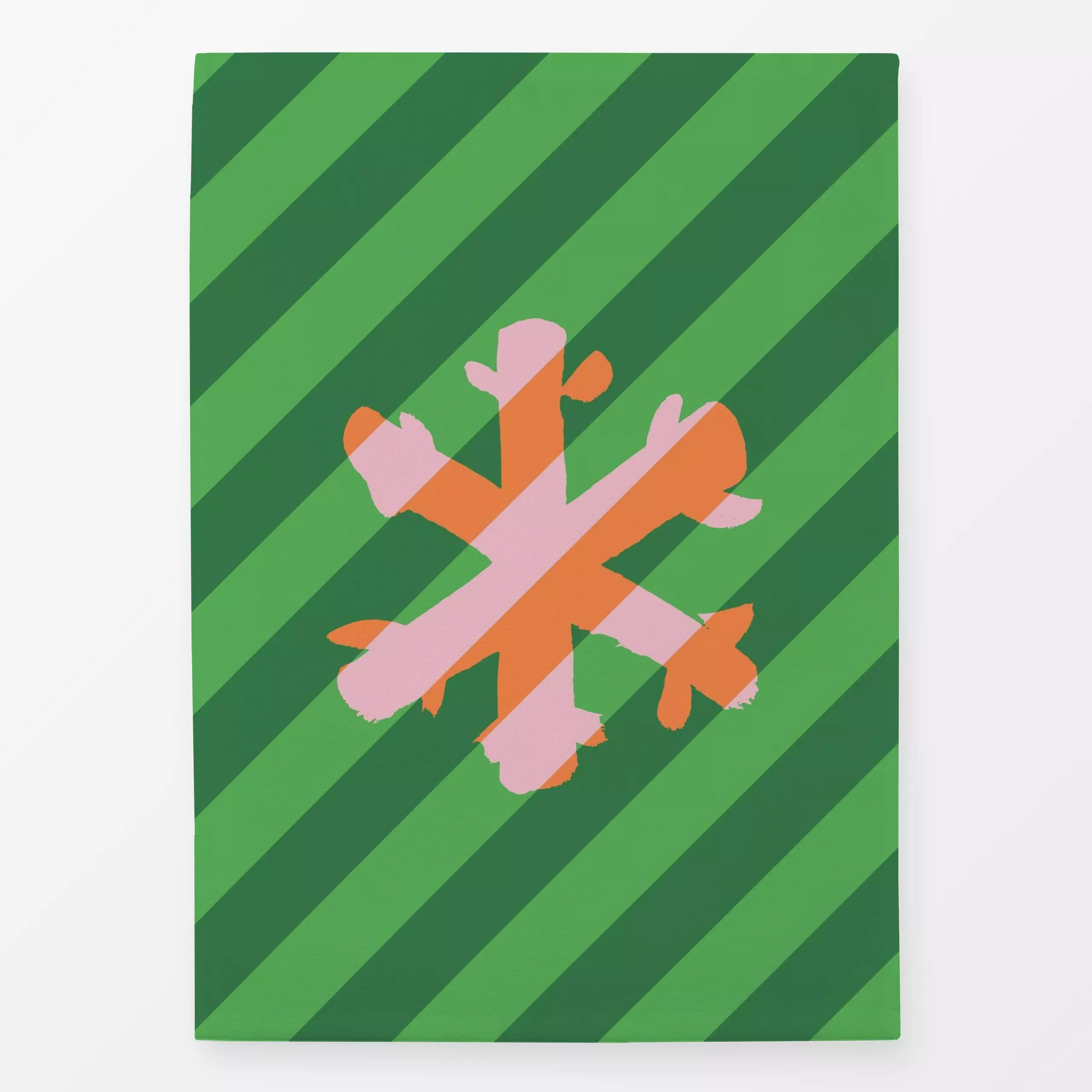 Geschirrtücher Schneeflocken Stripes - Weihnachten, Anlässe - von „Kruth Design"; Streifen, Weihnachten, Geschenk, weihnacht...