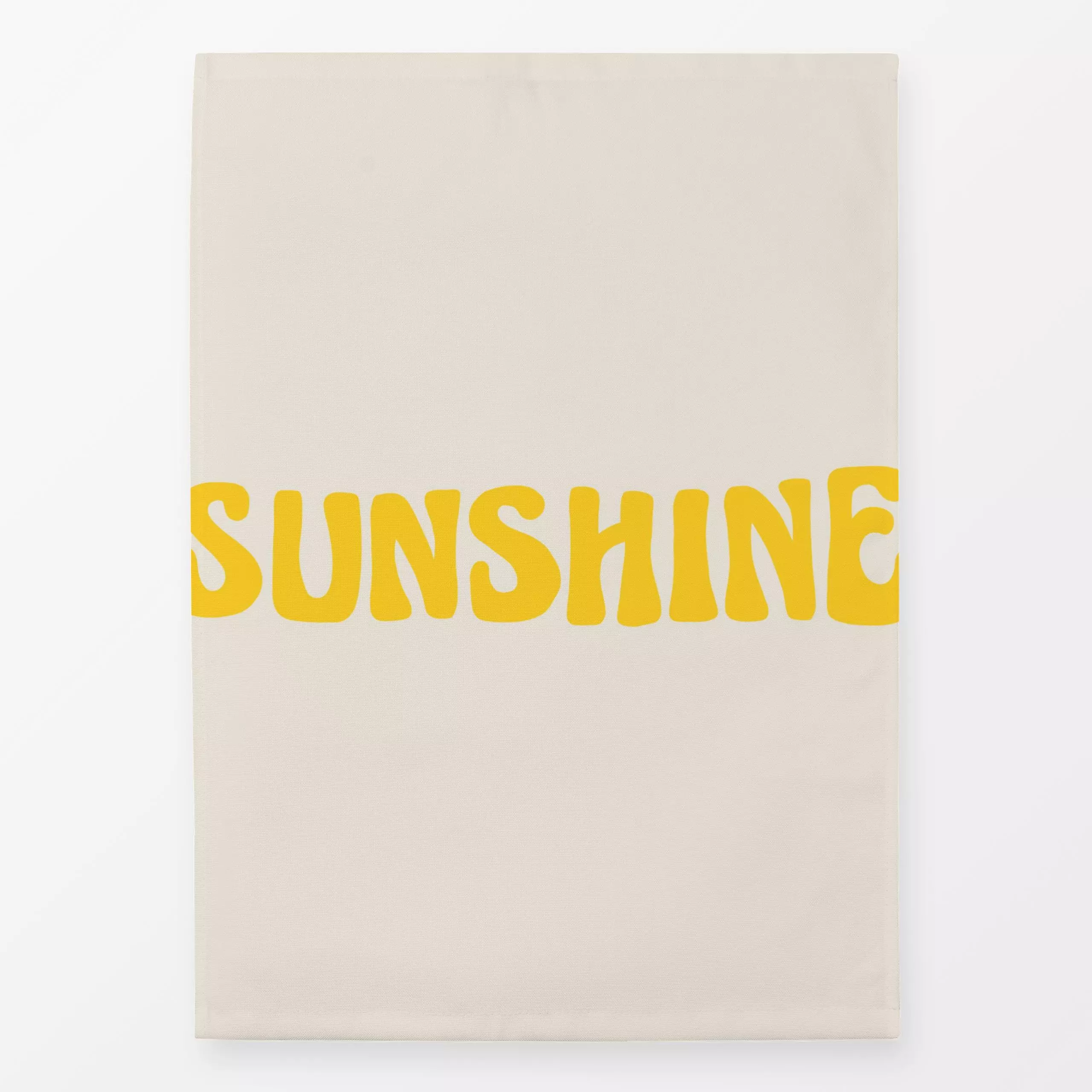 Geschirrtücher Sunshine Gelb Orange - Sommer, Sprüche & Schriftzüge - von „textilwerk"; Illustration, Sonne, Sommer, trend, ...