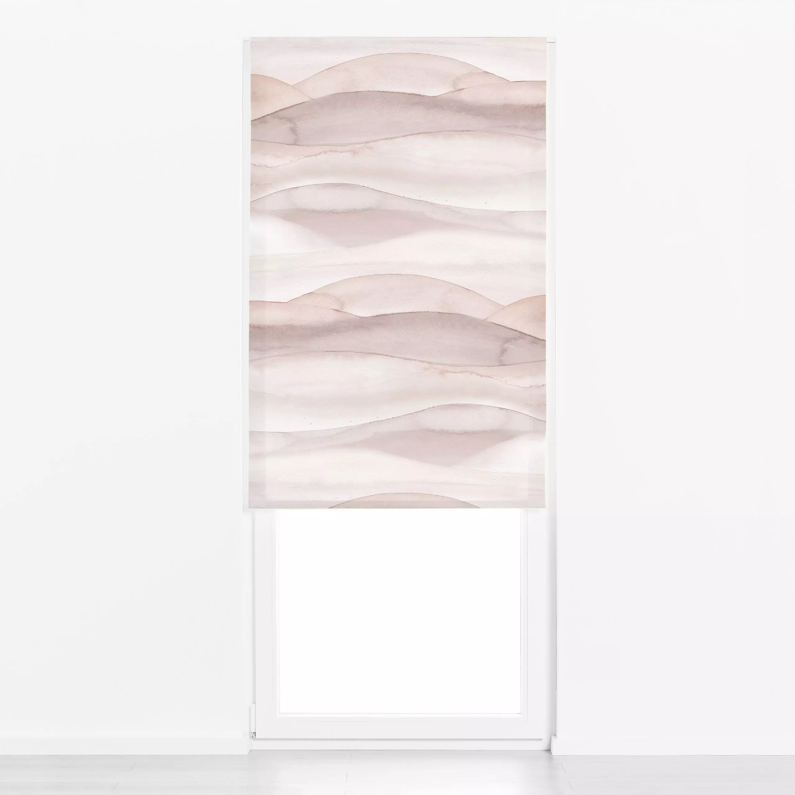 Raffrollo Abstract Beige Aquarell Wolken - Natur & Landschaft, Symbole & Muster - von „Bloomery Decor"; boho, Muster, Aquare...