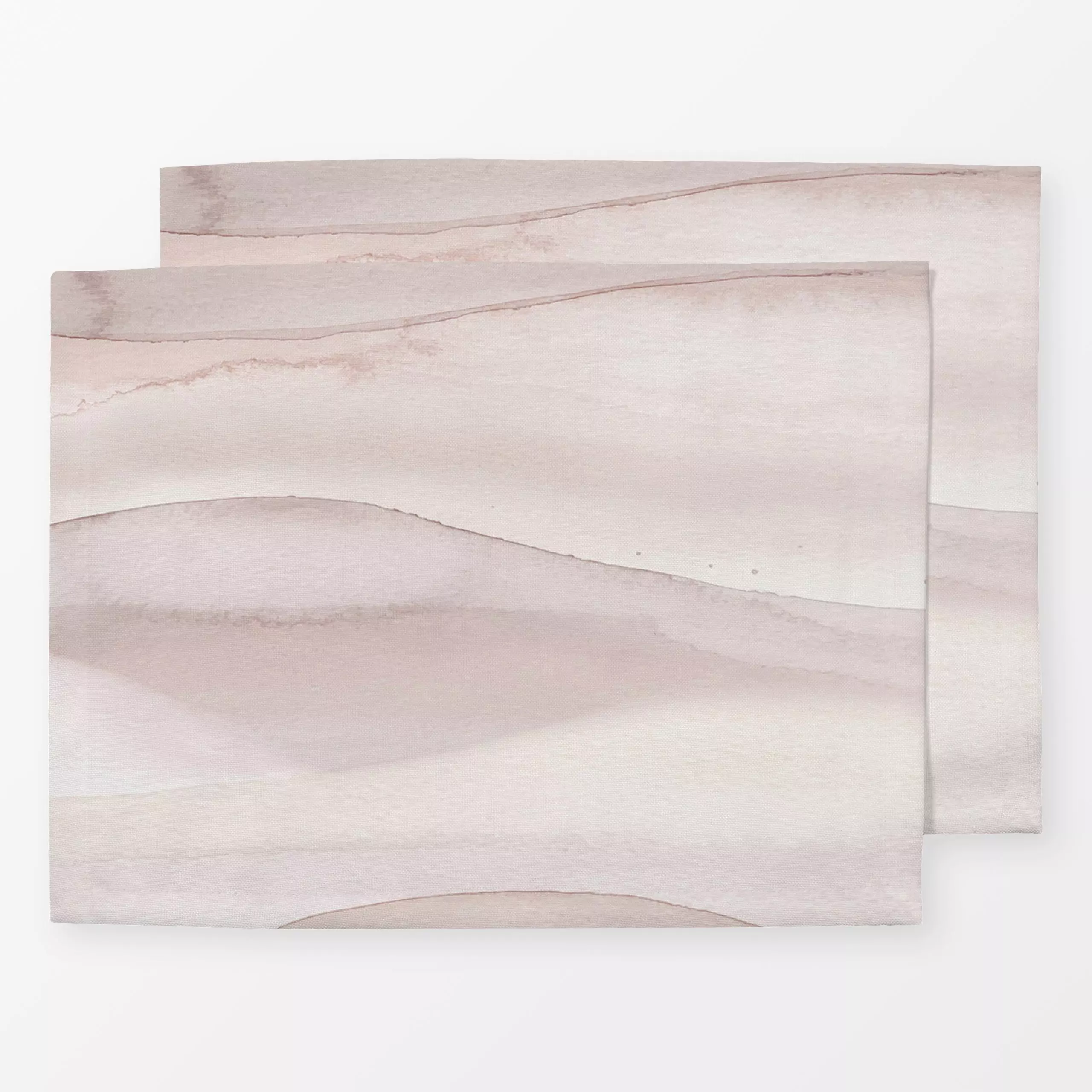 Tischset Abstract Beige Aquarell Wolken, gemustert, von Bloomery Decor