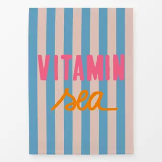 Geschirrtuch Vitamin Sea Pink Auf Streifen