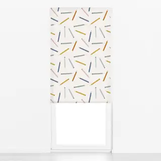 Raffrollo Bunte Buntstifte Muster