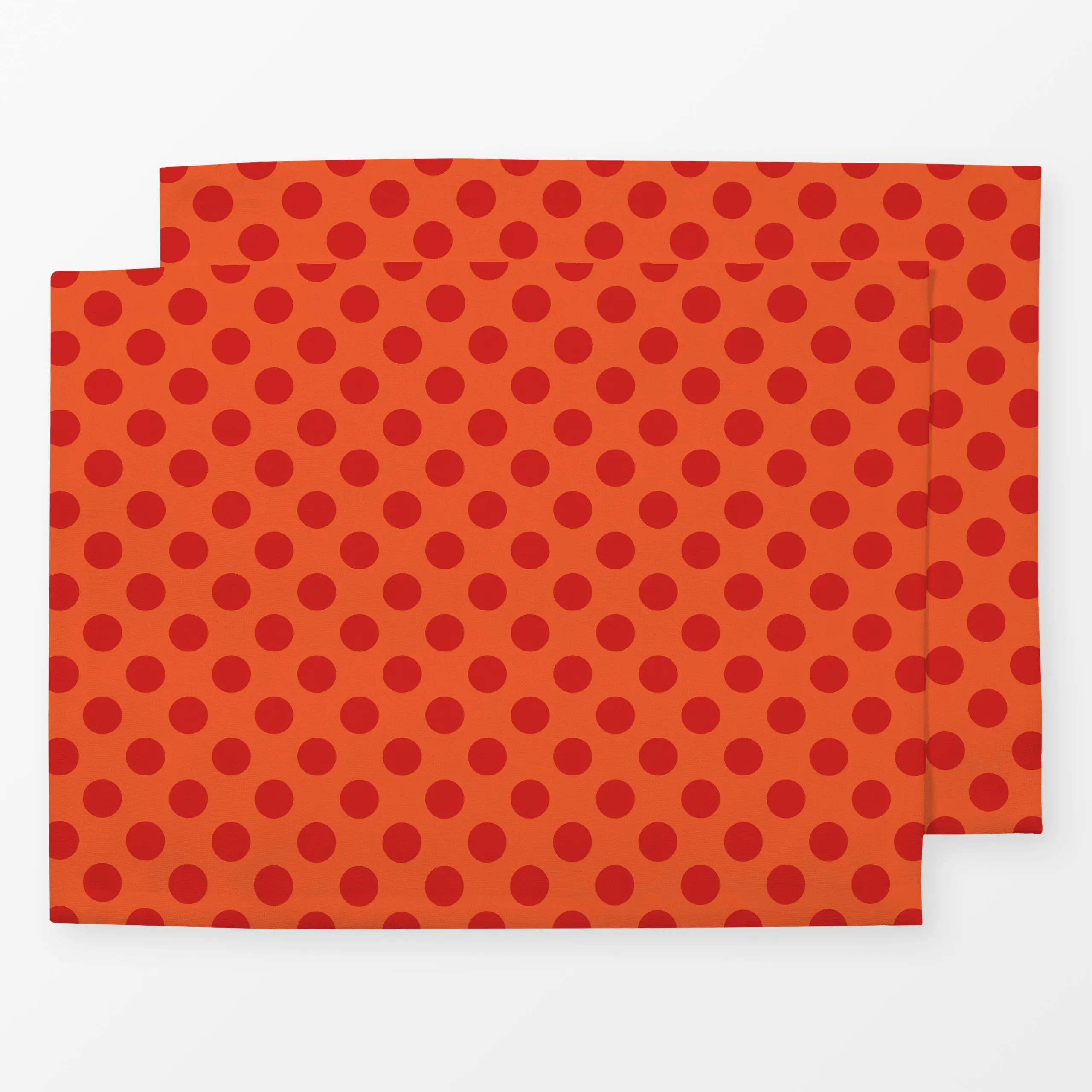 Tischset Polka Dots red orange - Sommer, Symbole & Muster, Retro & Vintage - von „Karen Menzenbach"; Punkte, Retro, Sommer, ...