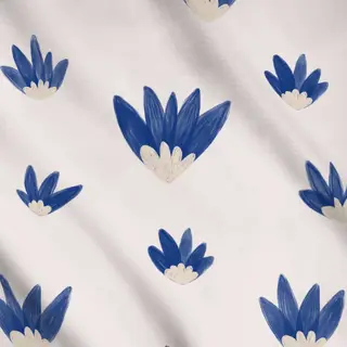 Meterware Blaue Blumen