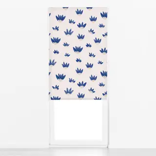 Raffrollo Blaue Blumen
