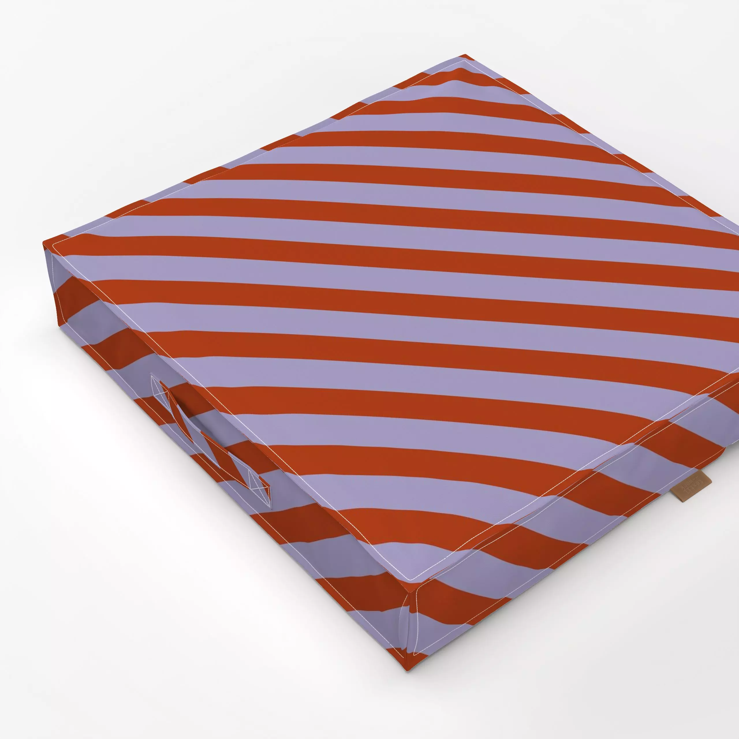 Bodenkissen Candy Stripes | lila rot - Weihnachten, Symbole & Muster - von „moDeern Design Studio"; Streifen, Weihnachten, x...
