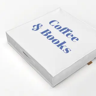 Bodenkissen Coffe and Books