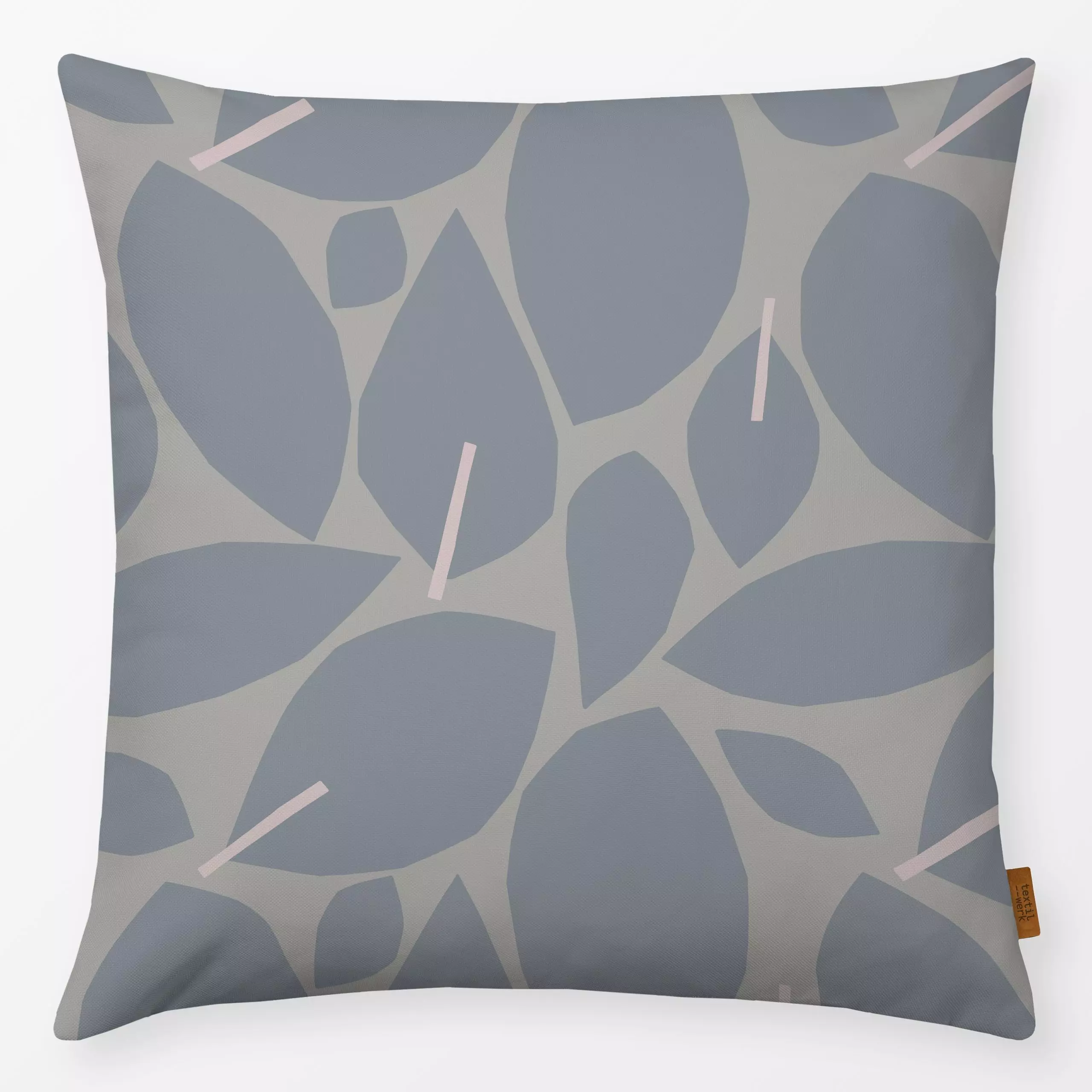 Kissen Abstract Leaves 1Y - Herbst, Symbole & Muster - von „Mareike Böhmer"; minimal, Blatt, skandinavisch, Blätter, Herbst,...