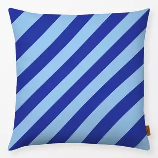 Kissen Blaue Streifen diagonal