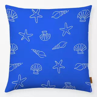 Kissen Muster Muscheln Blau