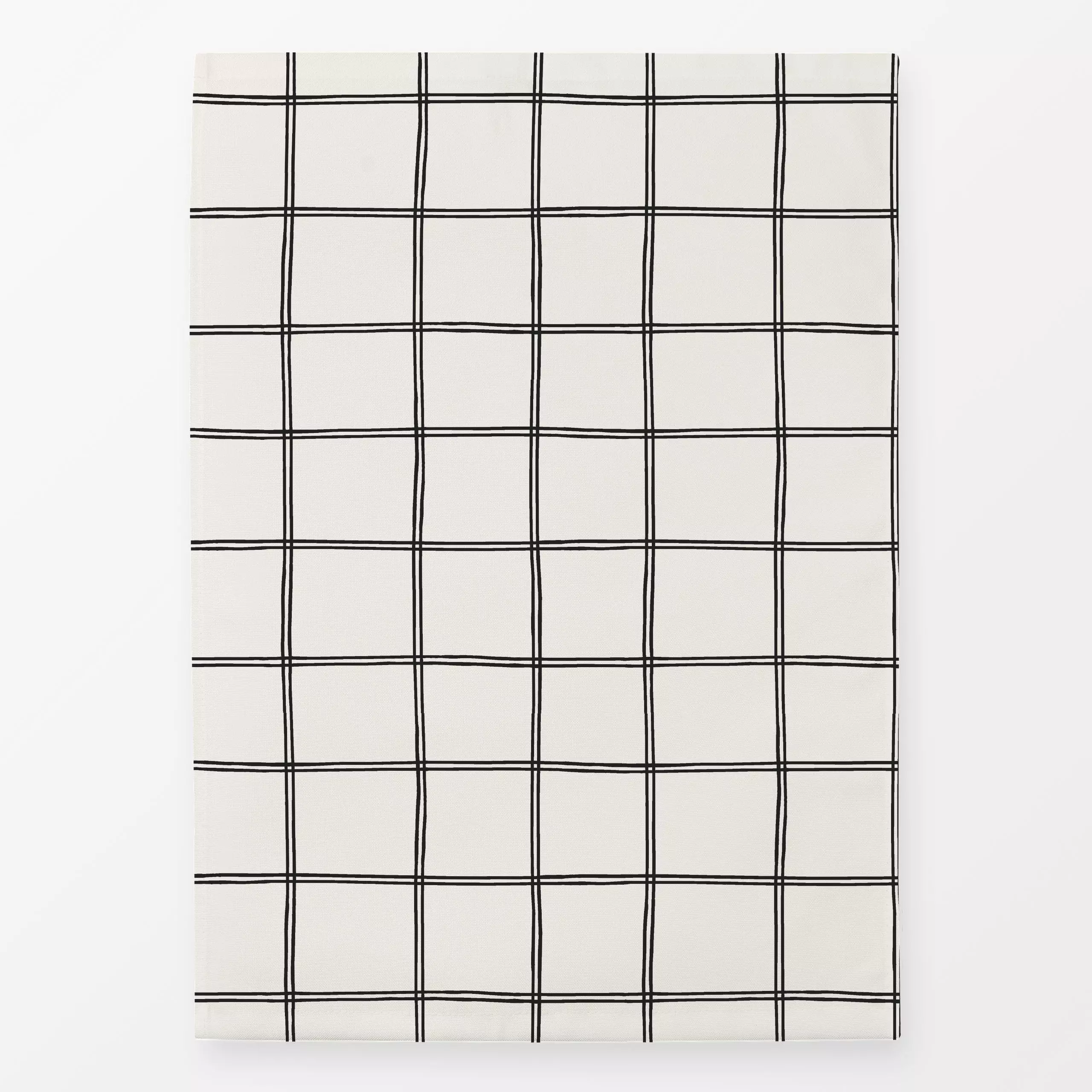 Geschirrtücher Karo Linien schwarz - Symbole & Muster - von „Studio Kesse"; minimal, Garten, Karo, Scandi, kariert, checks, ...
