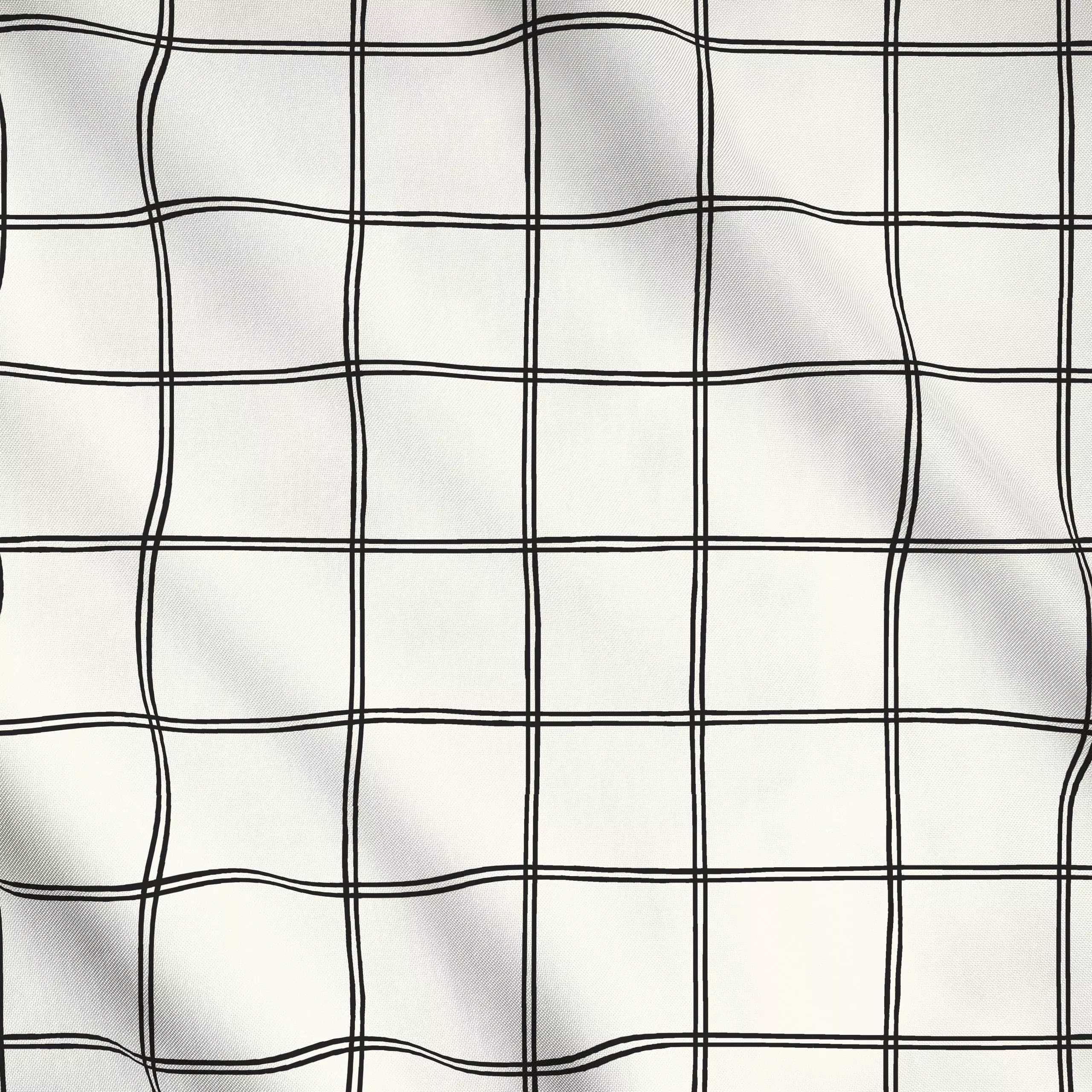 Meterware Karo Linien schwarz - Symbole & Muster - von „Studio Kesse"; minimal, Garten, Karo, Scandi, kariert, checks, Schac...