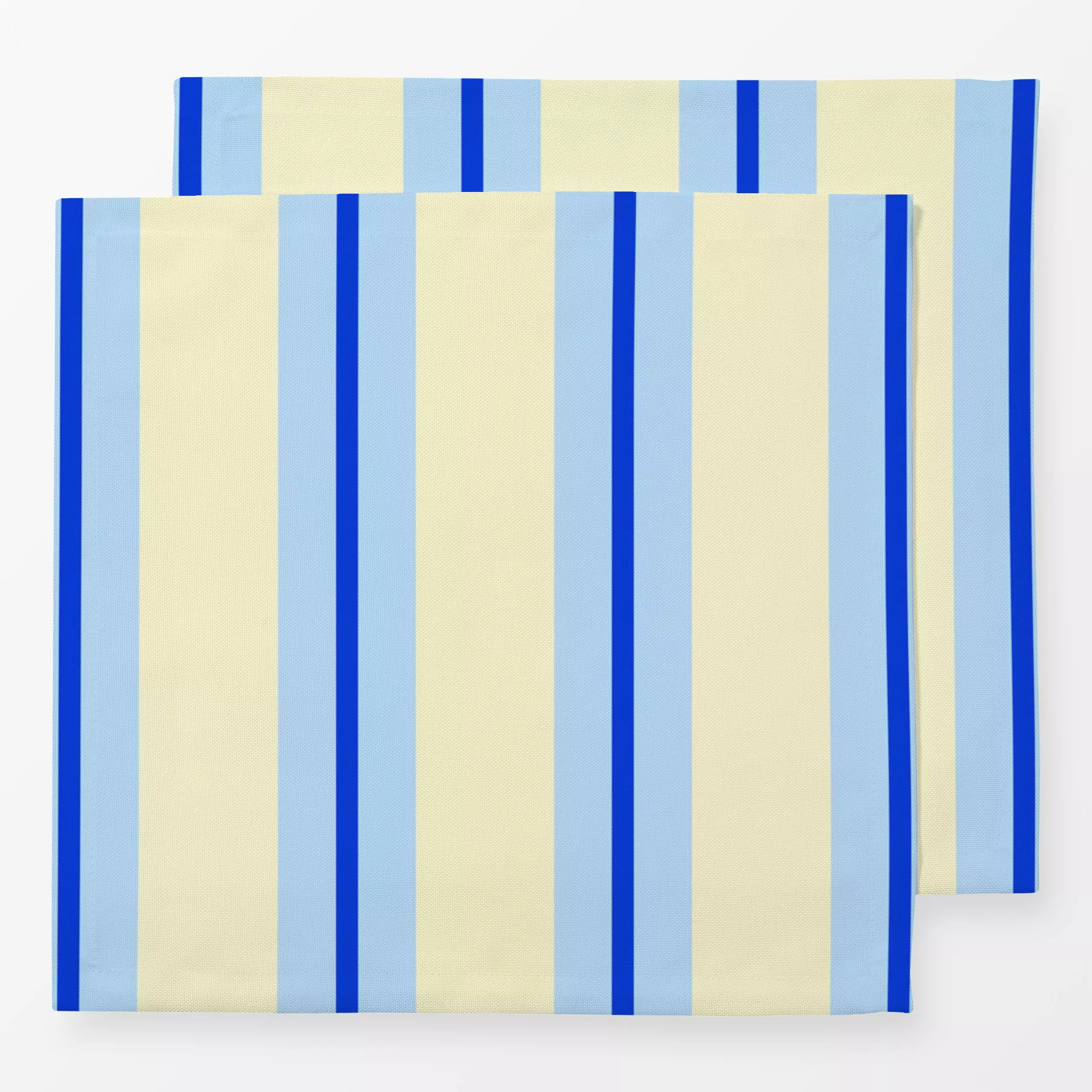Servietten Retro Stripes Buttergelb - Symbole & Muster, Retro & Vintage - von „Studio ROSAGRAU"; Blaugrau, Streifen, Sommer,...