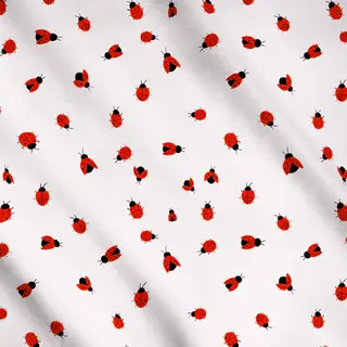 Meterware Marienkäfer Beige