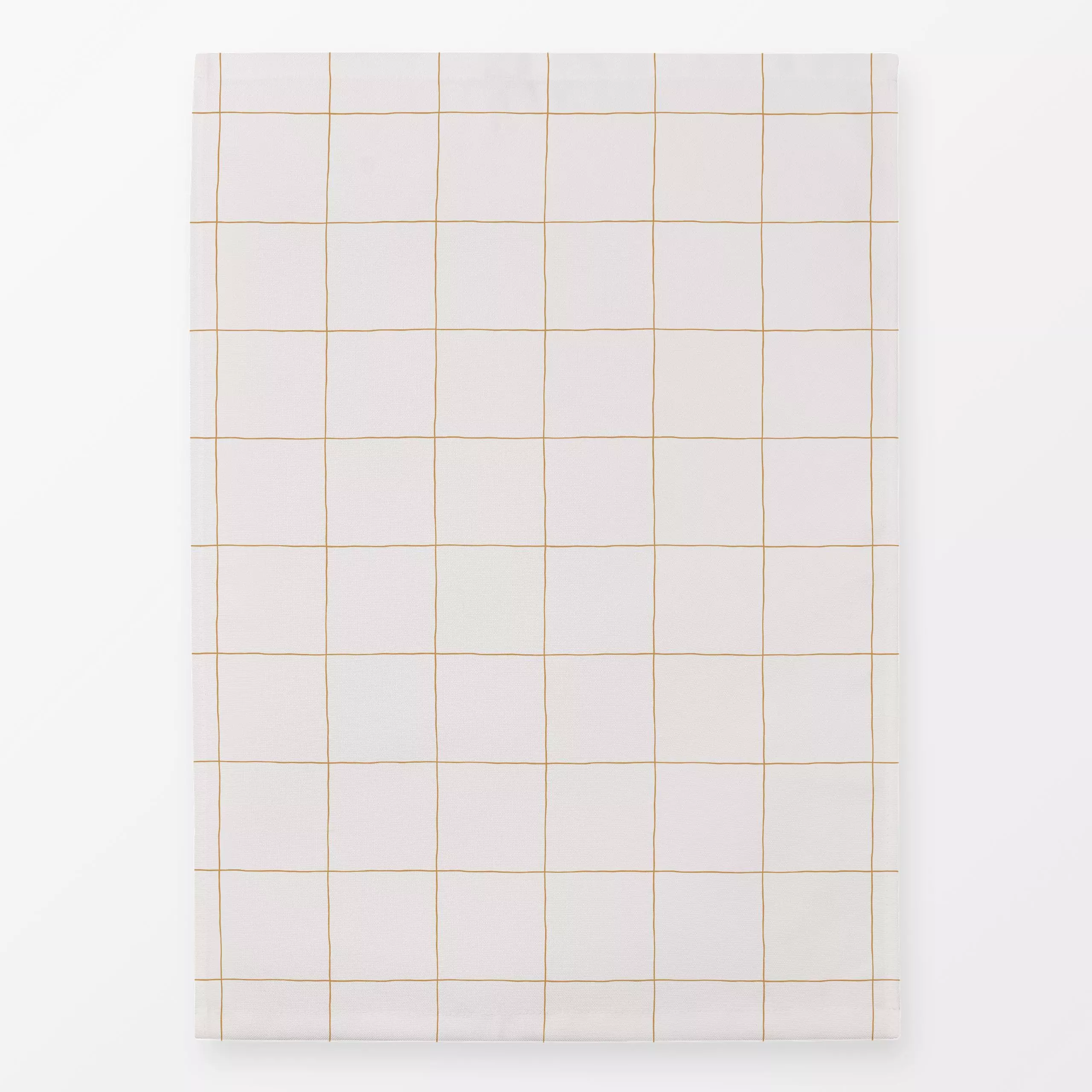 Geschirrtücher Karo Muster beige senfgelb - Symbole & Muster - von „Kathrin Woo"; Linien, Herbst, Herbstdeko, organisch, Kar...