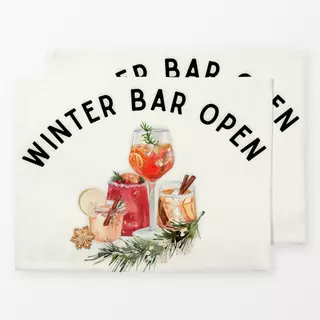 Tischset Winter Party - Bar Open