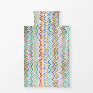Bettwäsche Wellenlinien Bunt