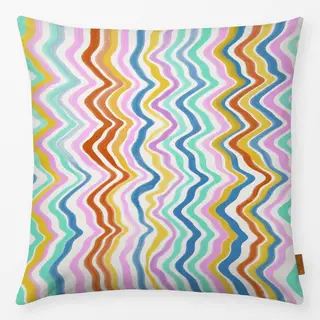 Kissen Wellenlinien Bunt