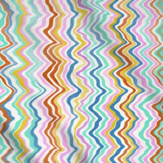 Meterware Wellenlinien Bunt