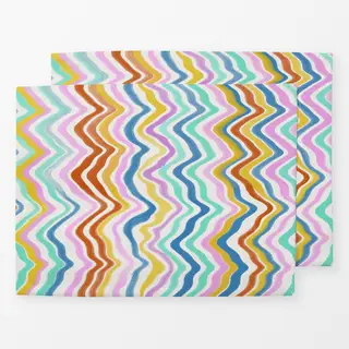 Tischset Wellenlinien Bunt