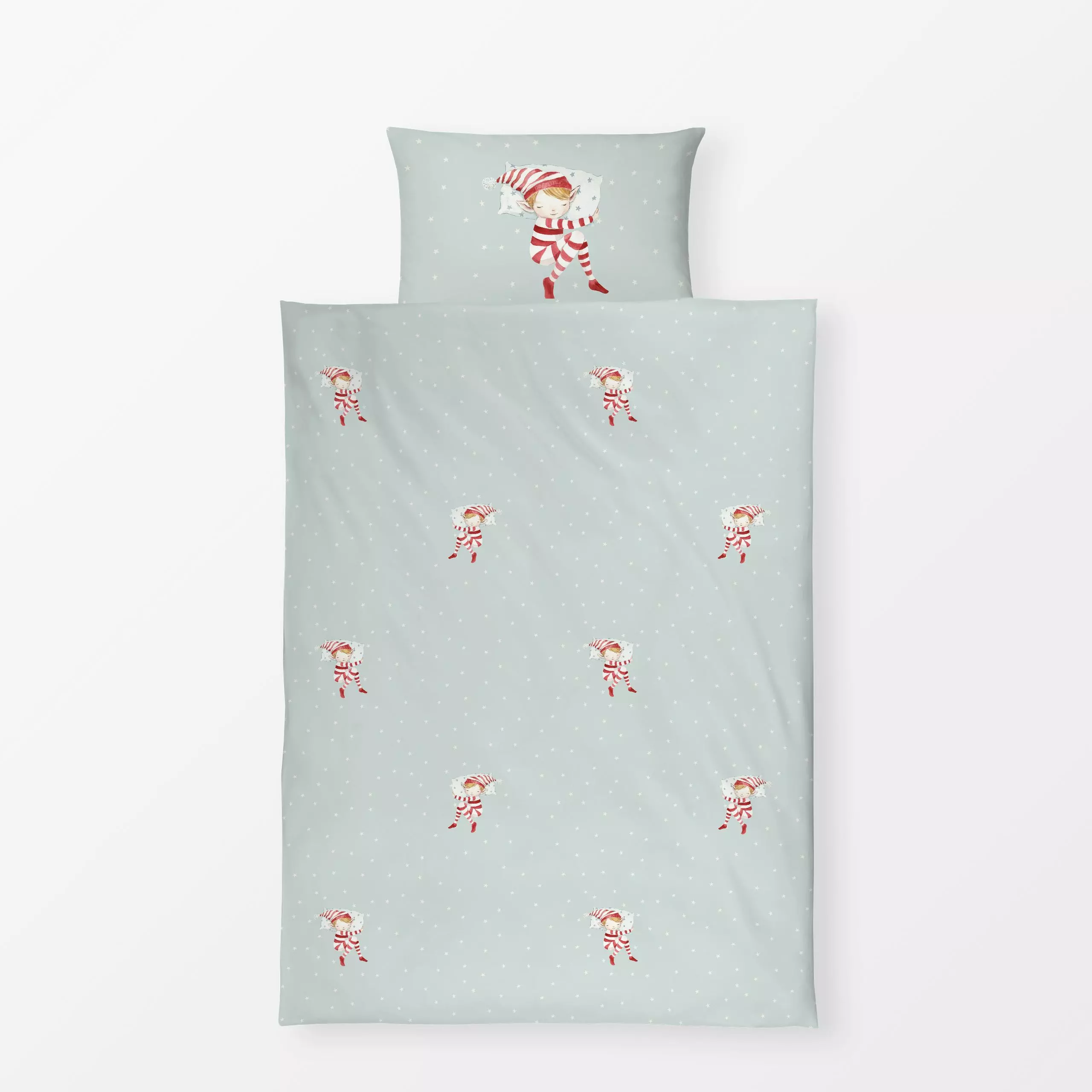 Bettwäsche Schlafender Wichtel - Kinderzimmer & Motive für Kinder, Anlässe - von „Katrin Graff"; Sterne, Weihnachten, Kinder...