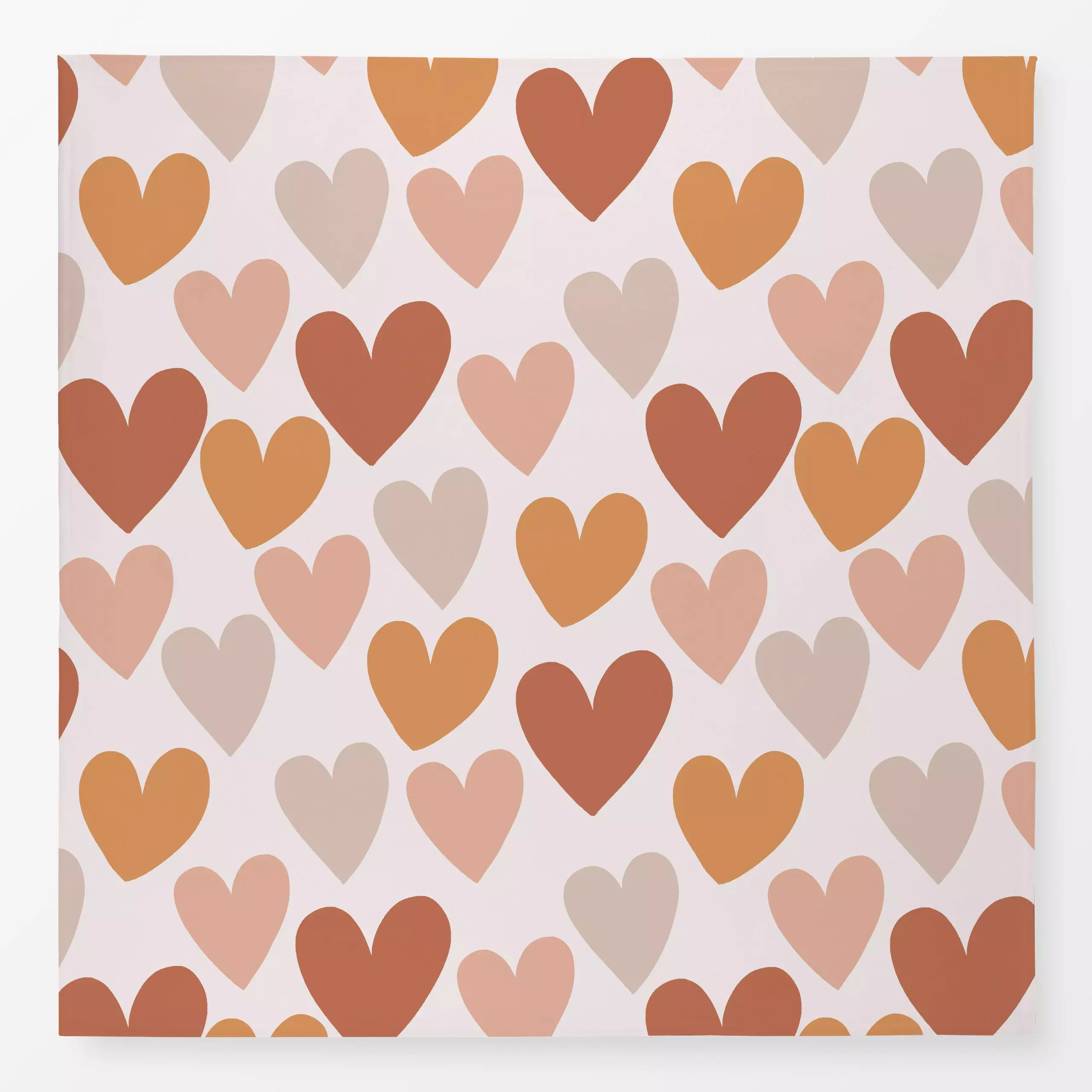 Tischdecke Terracotta Hearts - Liebe, Romantik & Pride - von „Menina Lisboa "; Abstrakt, Herzen, Valentinstag, terracotta, L...