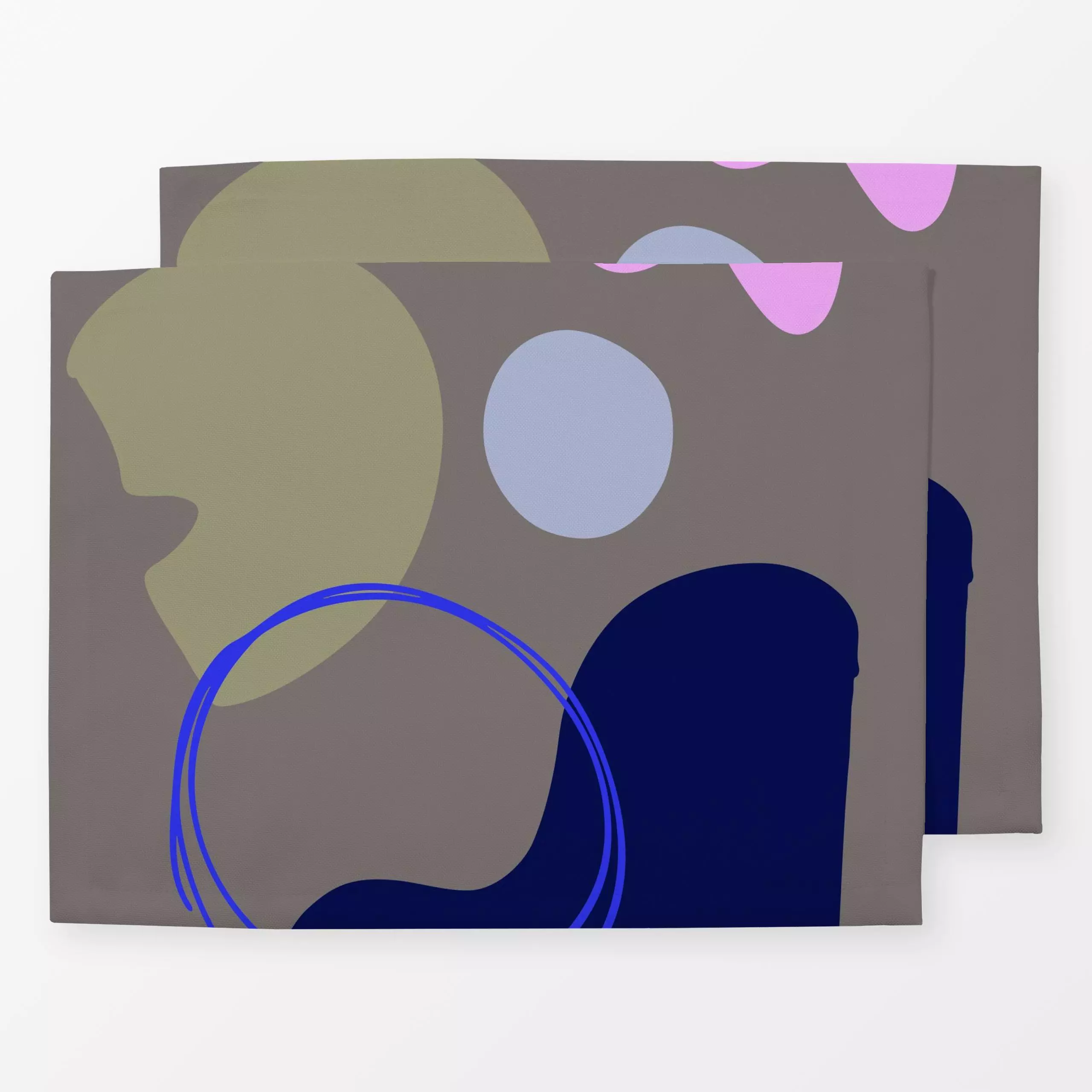 Tischset Shapes 15 - Symbole & Muster - von „Studio Memb"; abstrakt, Geometrisch, formen, bunt, organisch, farbenfroh, scrib...