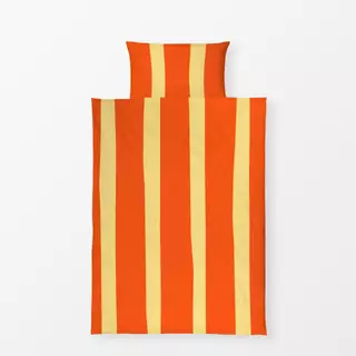 Bettwäsche Big stripes red yellow
