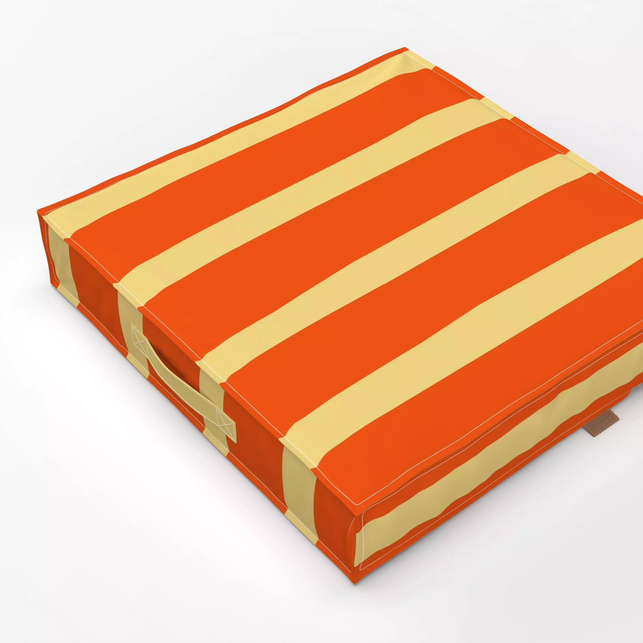 Bodenkissen Big stripes red yellow - Symbole & Muster - von „Lisa Jasmin Bauer"; Streifen, Color, Farben, farbenfroh, colorf...