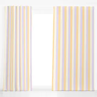 Dekovorhang Streifen Buttergelb Lila