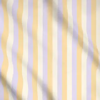 Meterware Streifen Buttergelb Lila
