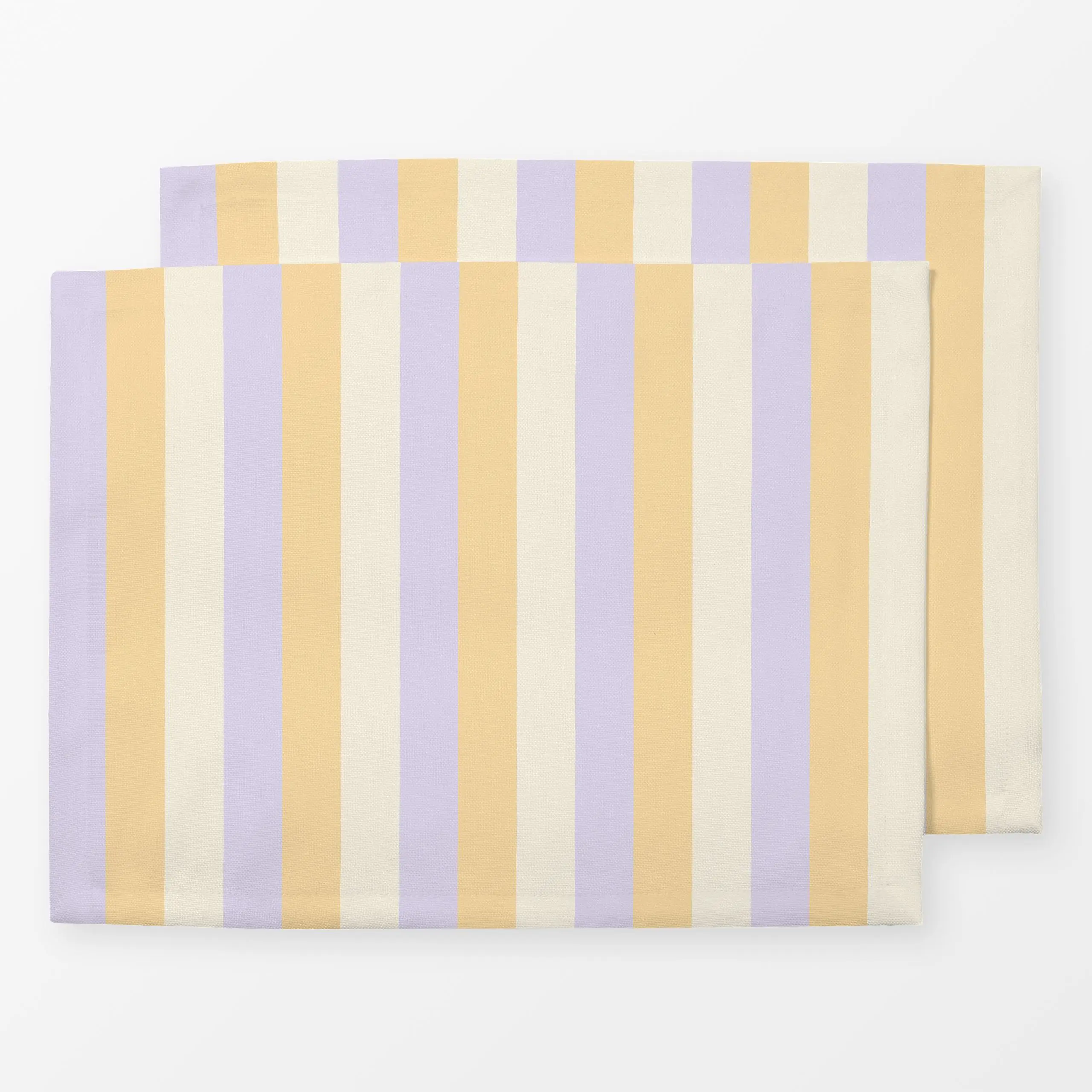 Tischset Streifen Gelb Lila Creme - Frühling, Symbole & Muster, Ostern - von „Monika Strigel"; minimal, Streifen, Ostern, ge...