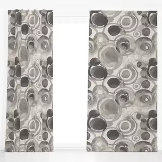 Dekovorhang Aquarell Kleckse grau