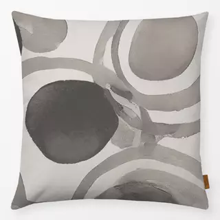 Kissen Aquarell Kleckse grau