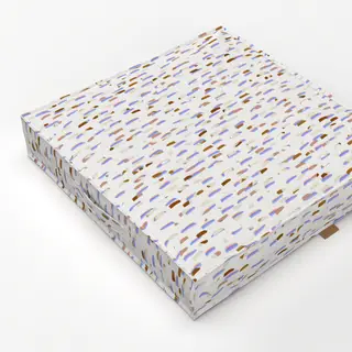 Bodenkissen Winterstreifen bunt